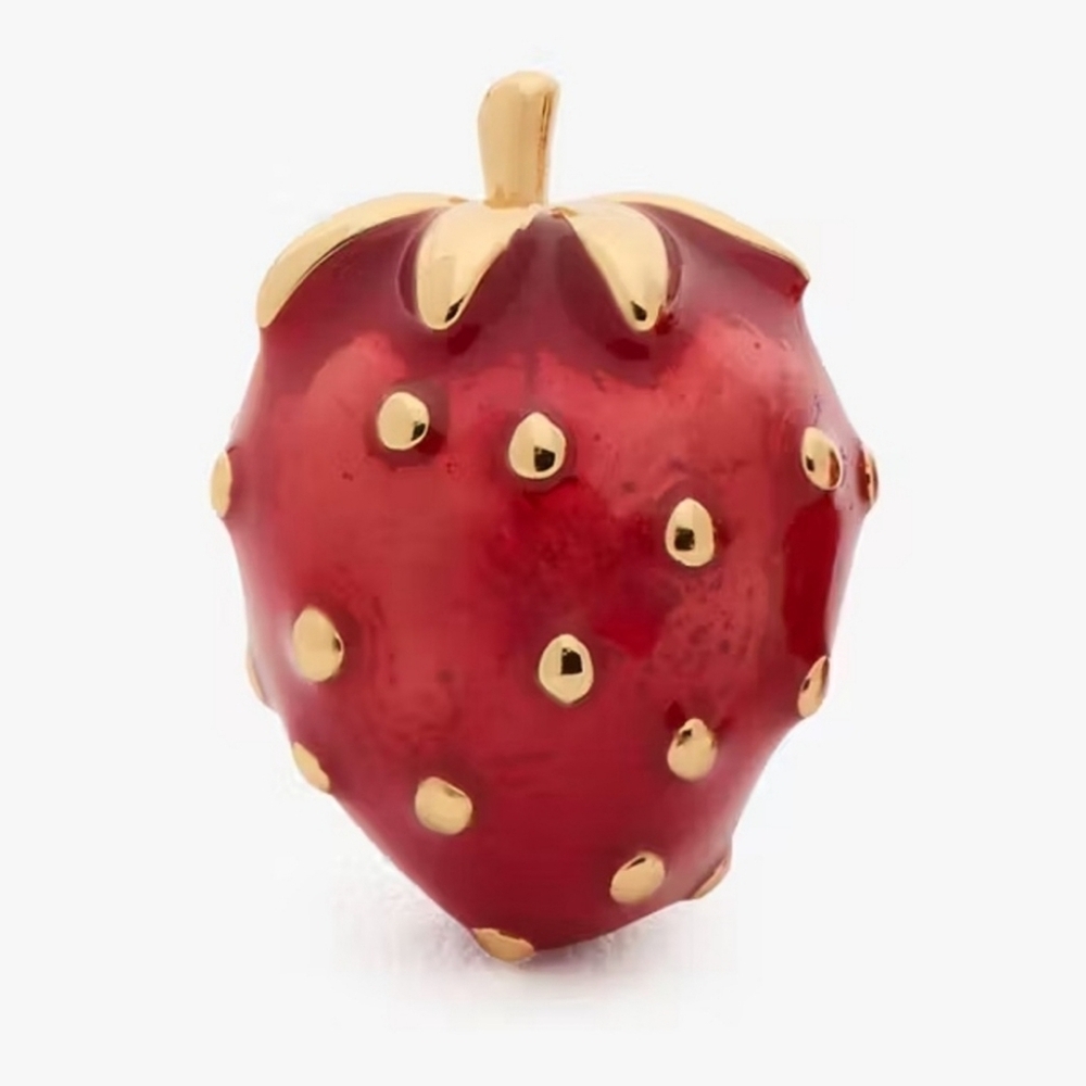 🍓🔹️Kate Spade🔹️ Strawberry Fields Studs novelty studs +Necklace Bundle Set - Picture 3 of 6